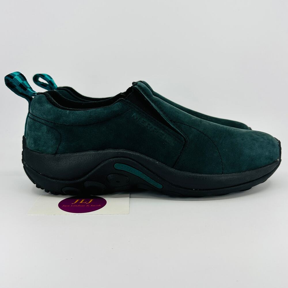 Merrell Womens Jungle Moc Teal Suede Leather Slip On Comfort Shoes J55992 Size 9